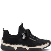 Rieker Womens Zip Lace Comfort Shoe - Black - 36