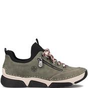 Rieker Womens Zip Lace Comfort Shoe - Green Multi - 42