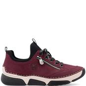 Rieker Womens Zip Lace Comfort Shoe - Red Multi - 37 image
