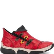 Rieker Womens Zip Ankle Boot - Red - 37