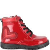 Primigi Girls Zip Lace Ankle Boot - Red Patent - Eu34/J2 image