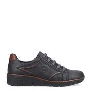 Rieker Womens Wedge Shoe - Black - 37 image