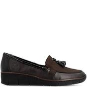 Rieker Womens Leather Slip On Shoe - Brown - 36 image