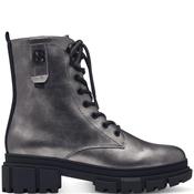 S Oliver Womens Zip Lace Ankle Boot - Pewter - 38 image