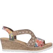 Rieker Womens Wedge Strap Sandal - Multi - 41 image