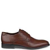 Ecco Mens Plain Toe Dress Lace Shoe - Mink - 42