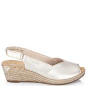 Rieker Womens Wedge Strap Sandal - Gold - 41 image