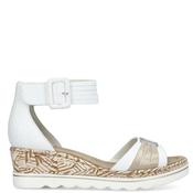 Rieker Womens Wedge Ankle Strap Sandal - White Multi - 41 image