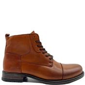 Byron Mens Zip Lace Ankle Boot - Camel Leather - 45 image