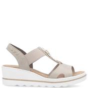 Rieker Womens Wedge Strap Sandal - Nude - 38 image
