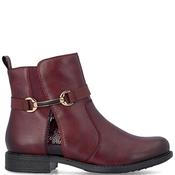 Rieker Womens Leather Ankle Boot - Red - 37