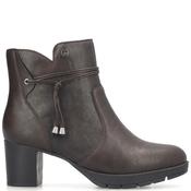Rieker Womens Block Heel Zip Ankle Boot - Brown - 37