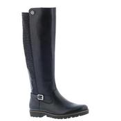 Rieker Womens Strap Zip High Leg Boot - Black - 43 image