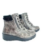 G Comfort Womens Waterproof 2 Zip Boot - Grey Croc - 38 image