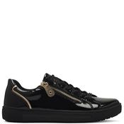 Jana Womens Zip Lace Trainer - Black Patent - 37 image