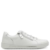 Jana Womens Zip Lace Trainer - White Silver - 37 image