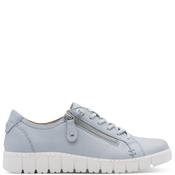 Jana Womens Wedge Lace Trainer - Light Blue - 38