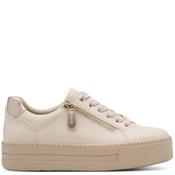 Jana Womens Zip Lace Trainer - Ivory - 37