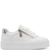 Jana Womens Zip Lace Trainer - White - 37 image
