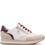 Jana Womens Zip Lace Trainer - White Bordeaux - 37 image