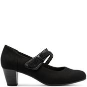 Jana Womens Med Heel Strap Court Shoe - Black - 36 image