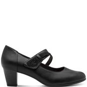 Jana Womens Low Heel Strap Court Shoe - Black - 37 image