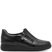 Jana Womens Waterproof Zip Comfort Shoe - Black Leather - 38