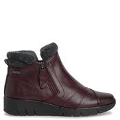 Jana Womens Wedge Twin Zip Ankle Boot - Merlot - 37