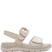 Jana Womens Wedge Strap Sandal - Ivory Multi - 37