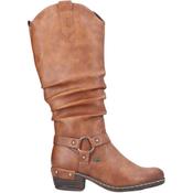 Rieker Womens Zip High Leg Boot - Brown - 37 image