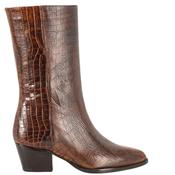 Inuovo Womens Leather Slip On Ankle Boot - Caramel Leather - 41
