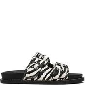 Steve Madden Womens Slide Strap Sandal - Black Zebra - 39 image