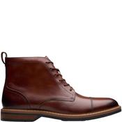 Clarks Mens Zip Lace Ankle Boot - Tan Leather - Uk 8 image