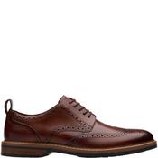 Clarks Mens Brogue Lace Shoe - Tan Leather - Uk 9 image
