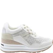 Heavenly Feet Womens Wedge Lace Trainer - Stone - 39 image