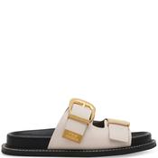 Steve Madden Womens Flat Strap Sandal - Bone Leather - Uk 4