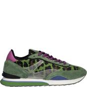 Hoff Womens Lace Trainer - Green Animal Print - 37 image
