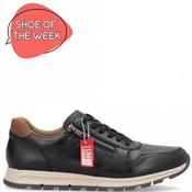 Rieker Mens Zip Lace Casual Shoe - Black - 46 image
