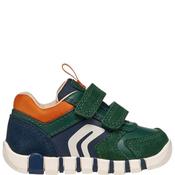 Geox Boys Strap Trainer - Green Orange - 22