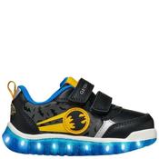 Geox Boys Strap Trainers - Black Yellow - 25 image