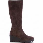 Susst Womens Top Wedge Knee High Boot - Brown - 37 image
