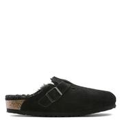 Birkenstock Mens Fur Lined Strap Slipper - Black - 43