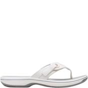 Clarks Womens Flat Slip On Sandal - White - 5 image