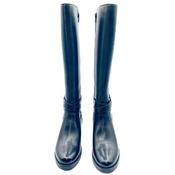 Dubarry Womens Zip High Leg Boot - Black Leather - 37 image