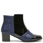 Nine To Five Womens 2Tone Zip Ankle Boot - Navy - 39 image