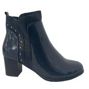 Nine To Five Womens Zip Ankle Boot - Navy - 39 image