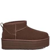 Ugg Womens Platform Fur Lined Ankle Boot - Burnt Cedar - 8