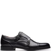 Clarks Mens Buckle Strap Shoe - Black Leather - Uk 11 image