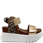 Redz Womens Wedge Ankle Strap Sandal - Tan Gold - 42