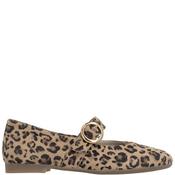 Remonte Womens Flat Shoe - Leopard Animal Print - 39